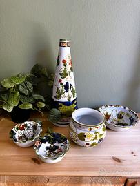Set Maioliche Tondini Faenza Dipinte Mano  Vintage