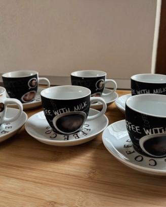 Set 6 Tazzine da Caffè con Piattino