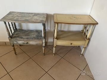 Comodini antichi vintage legno