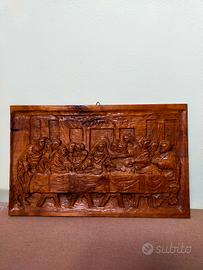 Quadro intagliato a mano "L' ultima cena"