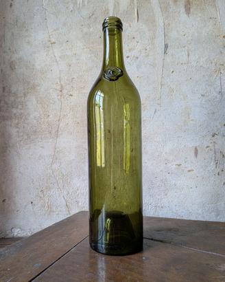 bottiglia vetro con sigillo da collezione