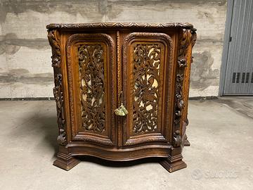 Mobile tabacchiera antica in legno fine 800