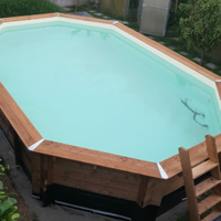 piscina in legno ottagonale