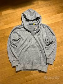 Felpa Grigia con Zip e Cappuccio Polo Ralph Lauren
