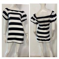 DENNY ROSE Vestito abito nero bianco