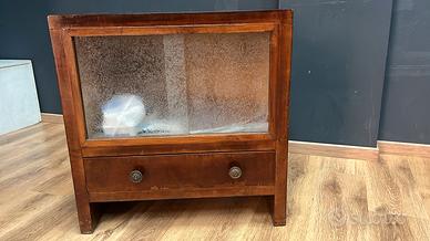 Mobiletto Bar Vintage in legno con cassetto 