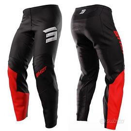 PANTALONE MOTO CROSS FUORISTRADA SHOT DRAW ROSSO