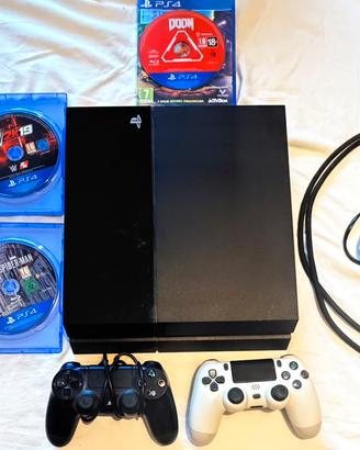 Ps4 perfette condizioni+2pad+cavi+giochi