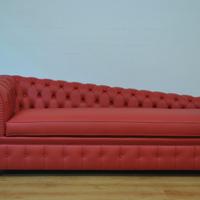 Dormeuse divano chesterfield letto rosso