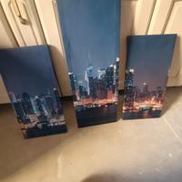 quadro trittico città 