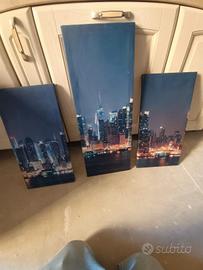 quadro trittico città 