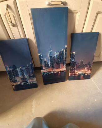 quadro trittico città 