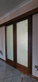 Porta scorrevole artigianale legno massello