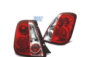 FARI PER FIAT 500 07- ROSSO BIANCO LOOK LEXUS