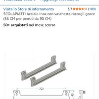 scolapiatti acciaio inox 
