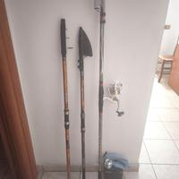 3 canne da Surf casting + mulinello mitchell 6500