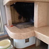 Camino a legna in marmo completo