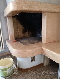 Camino a legna in marmo completo