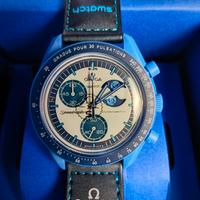 Omeg XSwatch Mission To Superblue Moonphase