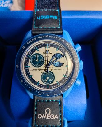 Omeg XSwatch Mission To Superblue Moonphase
