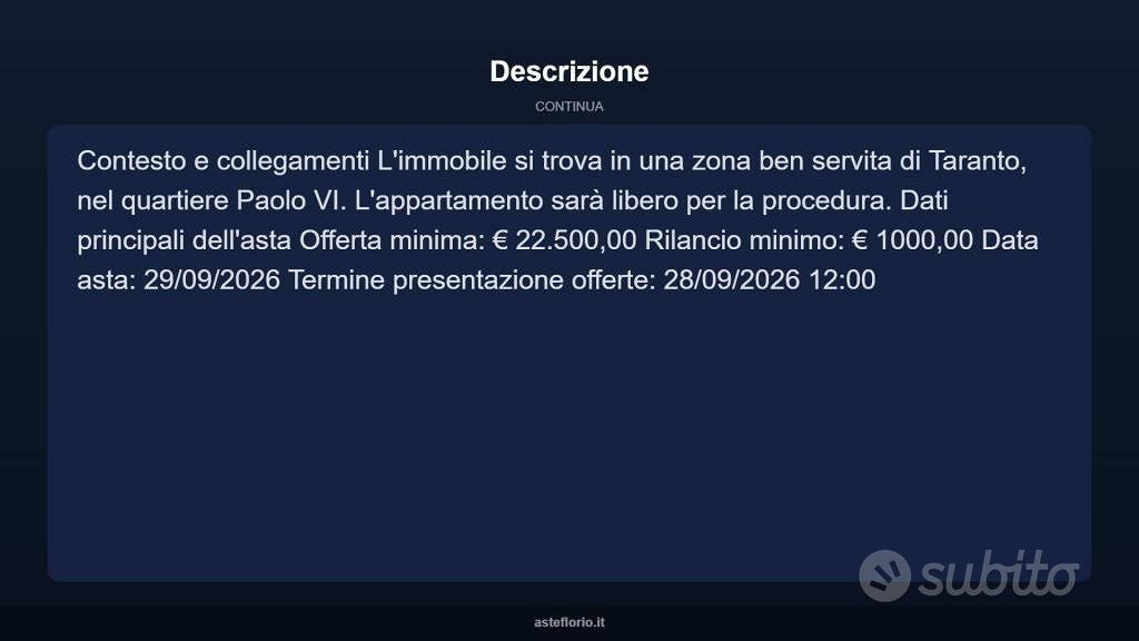 Appartamento – Taranto, Quartiere Paolo VI - Vista 4