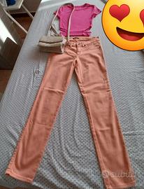 jeans top e borsetta 