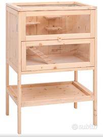 gabbia per criceti  legno massello abete 