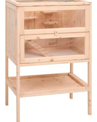 gabbia per criceti  legno massello abete 