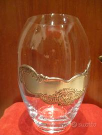 Vaso in Vetro con decorazione in Silver Plated
