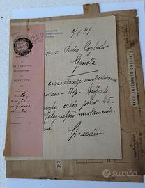 Telegramma Ministro Girardini 1916 e manoscritt