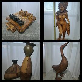 tamburi africani e oggetti in legno