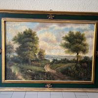 Dipinto a olio si tela con cornice original100x80