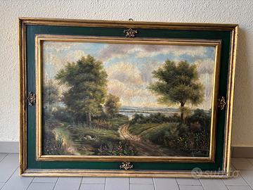 Dipinto a olio si tela con cornice original100x80
