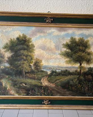 Dipinto a olio si tela con cornice original100x80