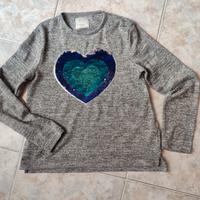Maglia bimba 10-11 anni con cuore