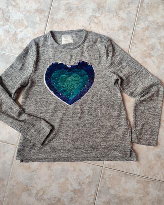 Maglia bimba 10-11 anni con cuore