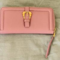 VERSACE BORSETTA POCHETTE VIOLA BUSTA ORO