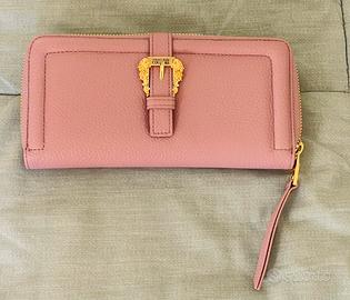 VERSACE BORSETTA POCHETTE VIOLA BUSTA ORO