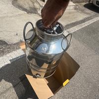 fusto inox 10 L  per olio  - nuovo