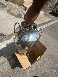 fusto inox 10 L  per olio  - nuovo