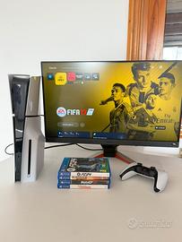 Ps5 slim 1tb con giochi perfetta