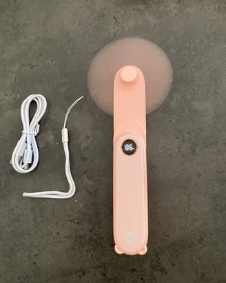 Mini ventilatore portatile ricaricabile con torcia