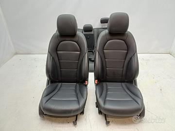 Set sedili in pelle nero mercedes-benz c250 w205 2