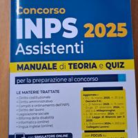 manuale teoria e quiz concorso Inps 2025/26