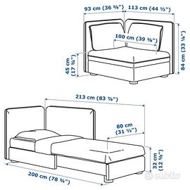 Puof letto VALLENTUNA IKEA