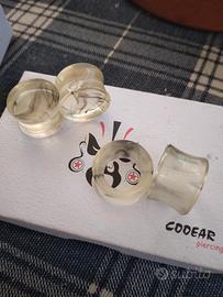 2 coppie di dilatatori in acrilico piercing
