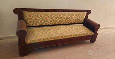 Divano sofà Biedermeier in mogano (metà '800) 