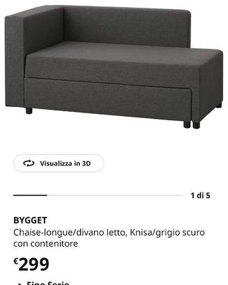 divano letto bygget ikea (pari al nuovo)