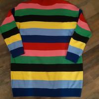Maglione donna oversize M righe arcobaleno