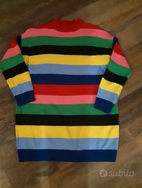Maglione donna oversize M righe arcobaleno